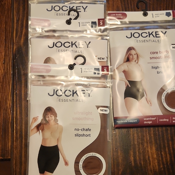 Jockey Essentials Women's High-Waist Brief & Slipshorts Pack - Black and Nude - Picture 4 of 4